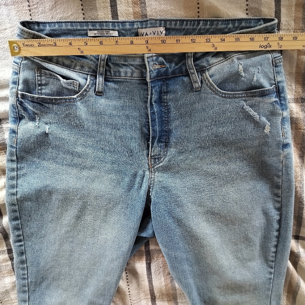 Ava & Viv Womens High Rise Skinny jeans Size 17 Blue Classic Denim Casual - Picture 6 of 8